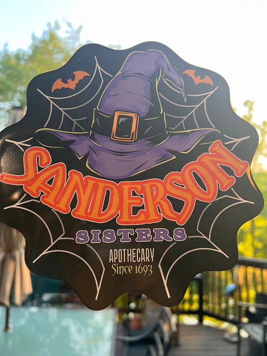 Sanderson Sisters Apothecary Window Cling (reusable)