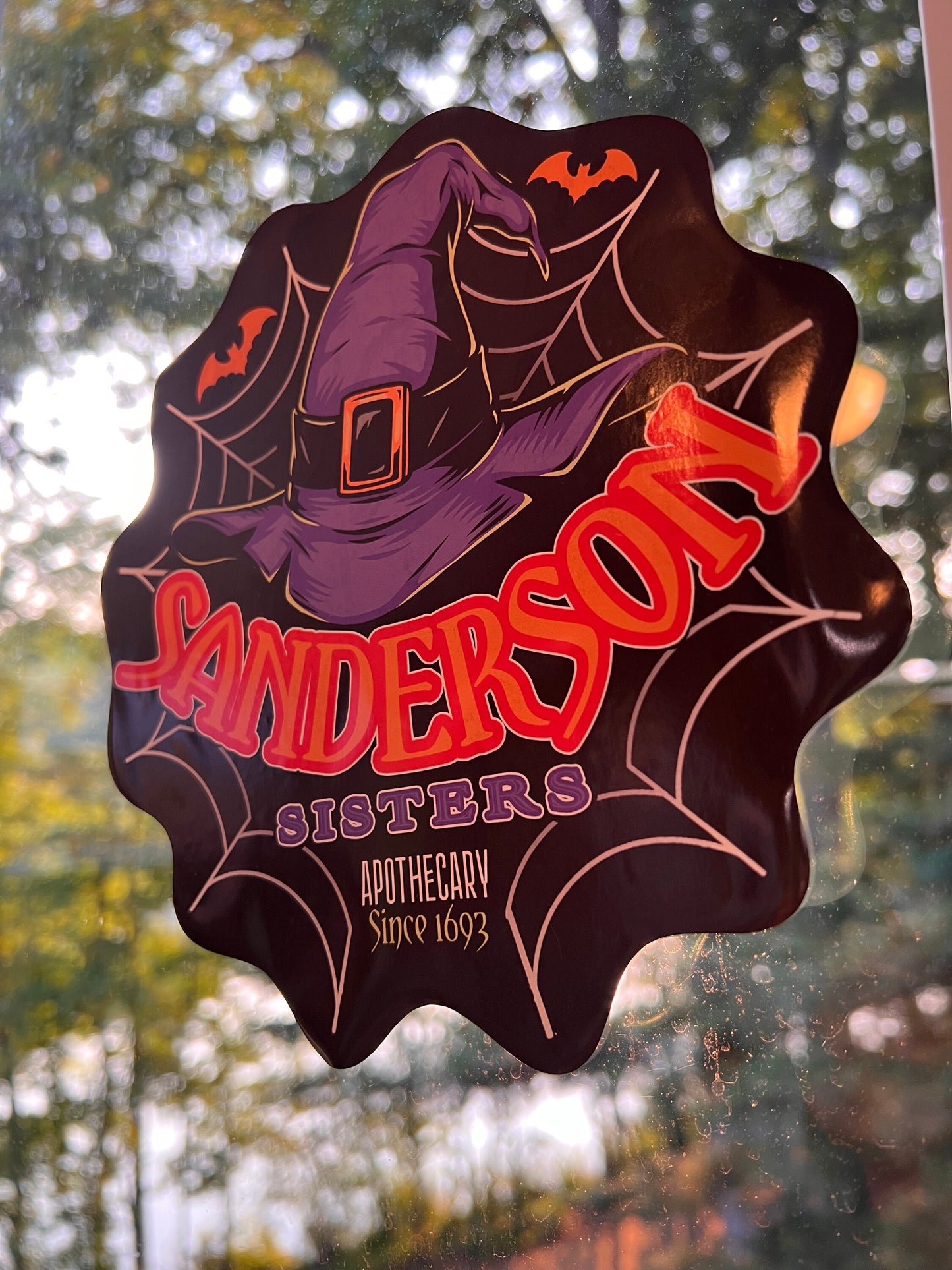 Sanderson Sisters Apothecary Window Cling (reusable)