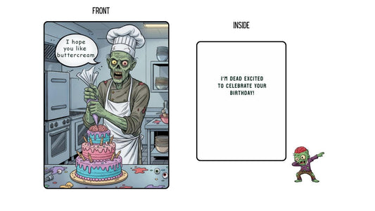 Zombie Birthday Card with Envelopes (5x7")
