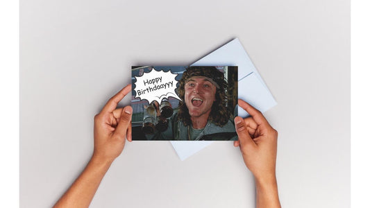 Warriors inspired birthday card– “Happy Birthdaayyy” Cult Classic Movie, Retro Comic Style