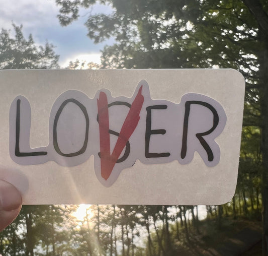 Lover waterproof sticker 2.75”