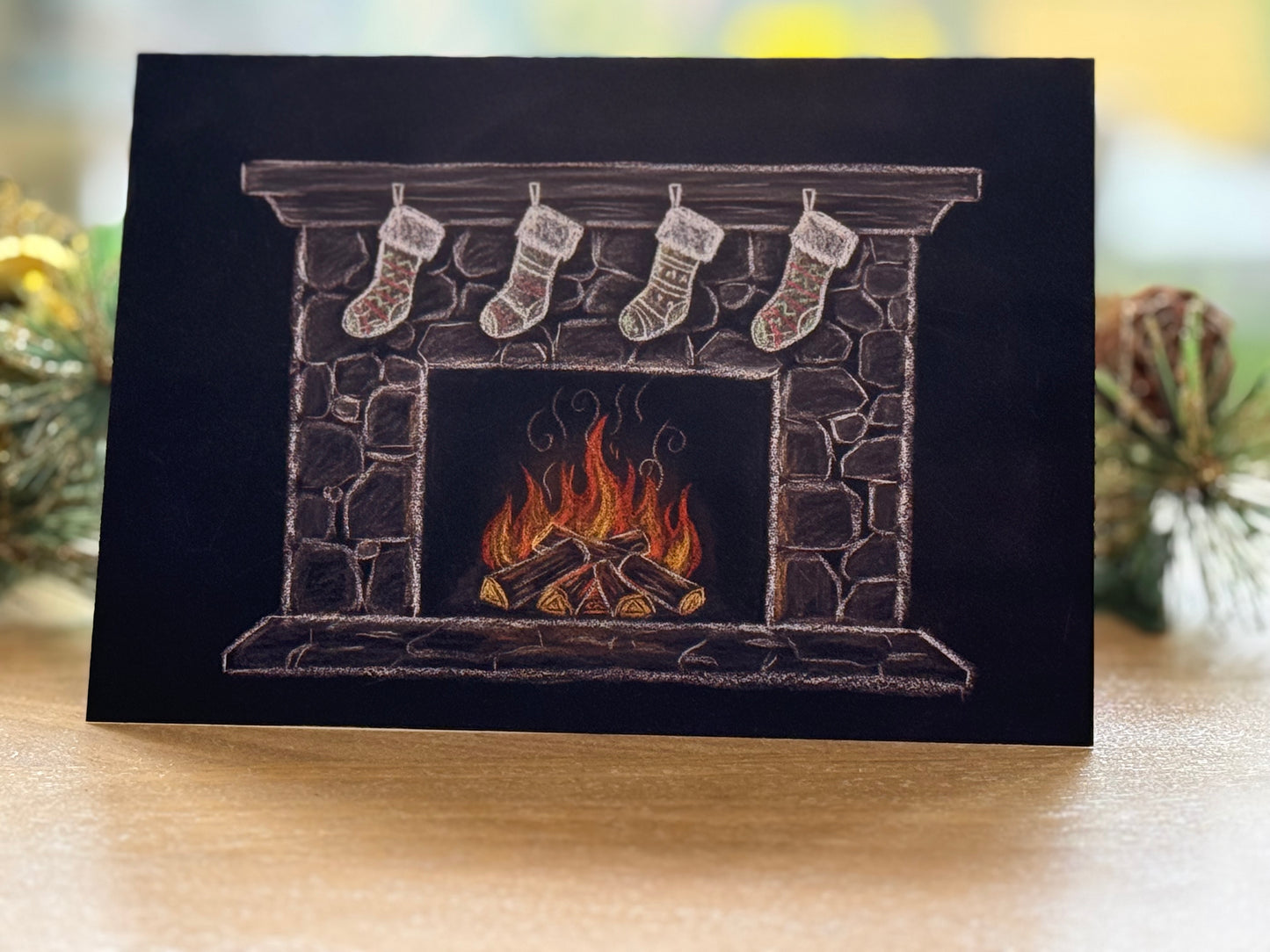 Chalkboard Hearth – Set of 12 with Envelopes (5x7") - Also available in single card