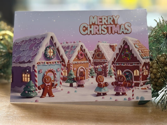 Gingerbread Village – Set of 12 with Envelopes (5x7")