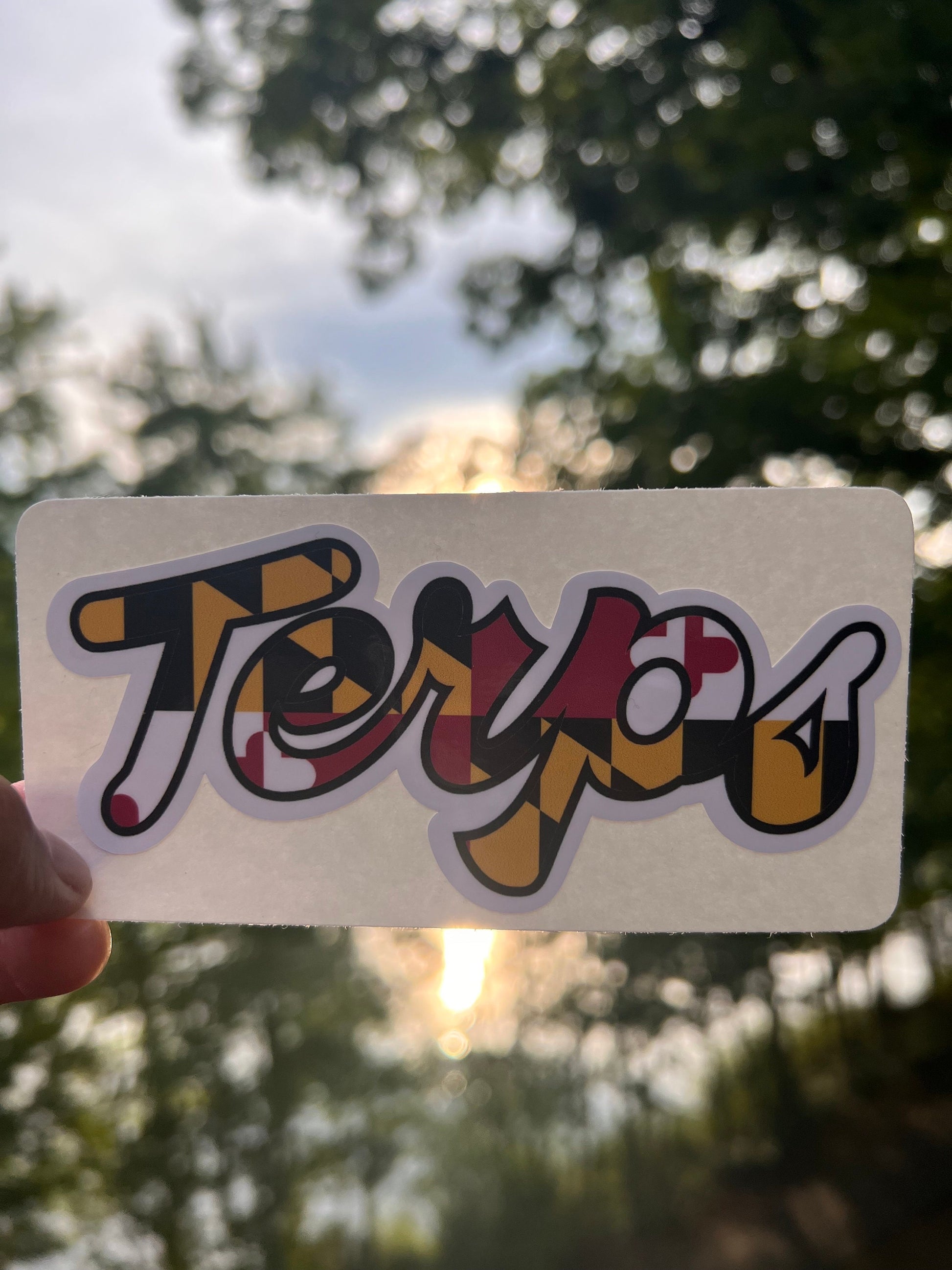 Maryland flag sticker