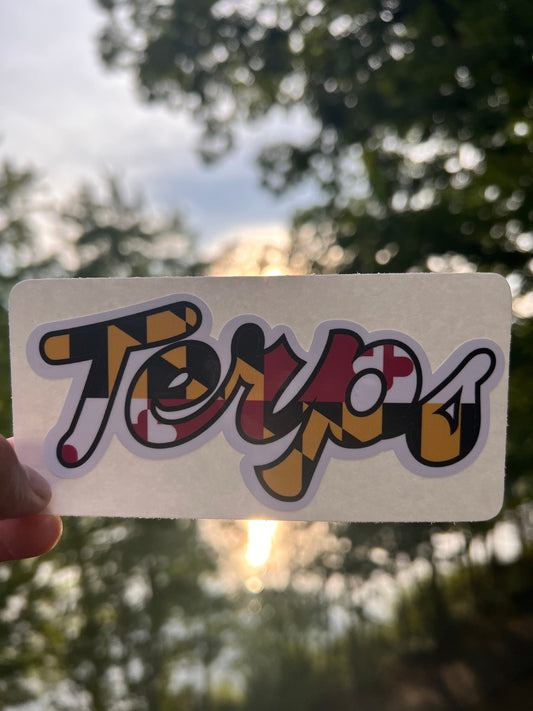 Maryland flag sticker