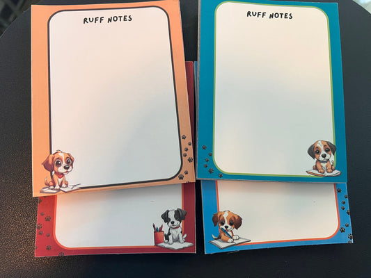 Ruff Notes - Cute 4.25x5.5" Notepads for your thoughts