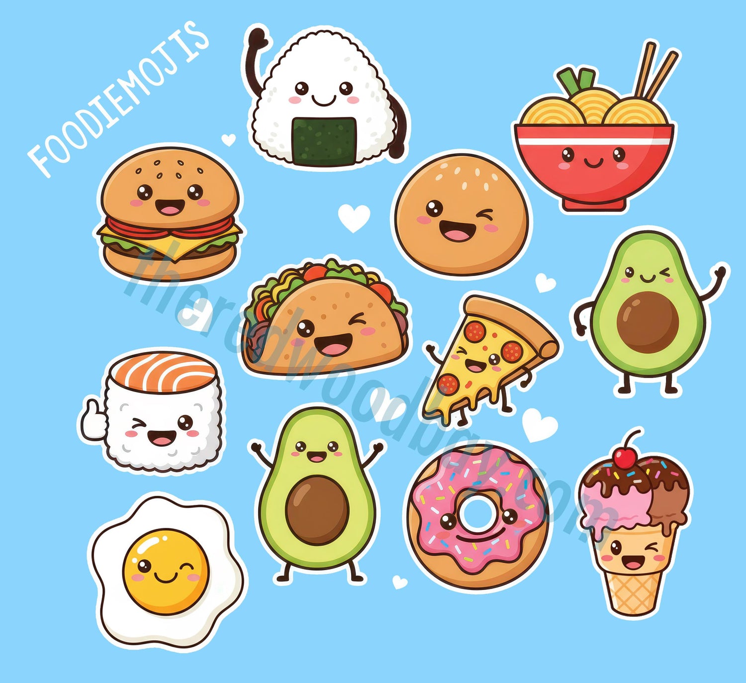 FoodieMojis Planner and Journal Stickers