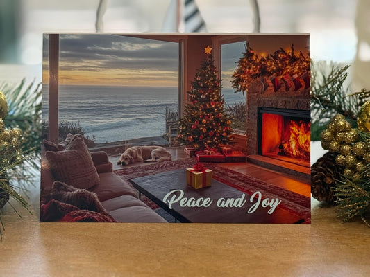 Cozy Coastal Christmas Cards – Set of 12 with Envelopes (5x7")